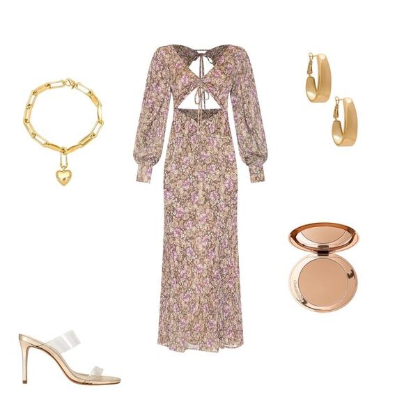 For Love & Lemons Wynne Maxi Dress NWT Size M – Romantic Purple Statement - Picture 4 of 10